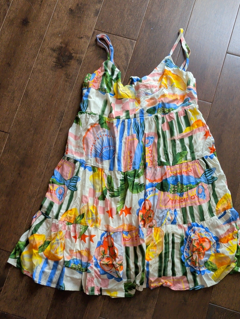 Multicolor Striped Floral Tiered Sundress – Women’s Casual Summer Dress‎